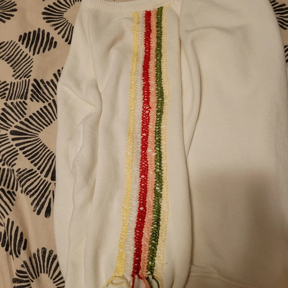 THE GREAT. Multicolored Fringe Sweatshirt - Picture 3 of 12